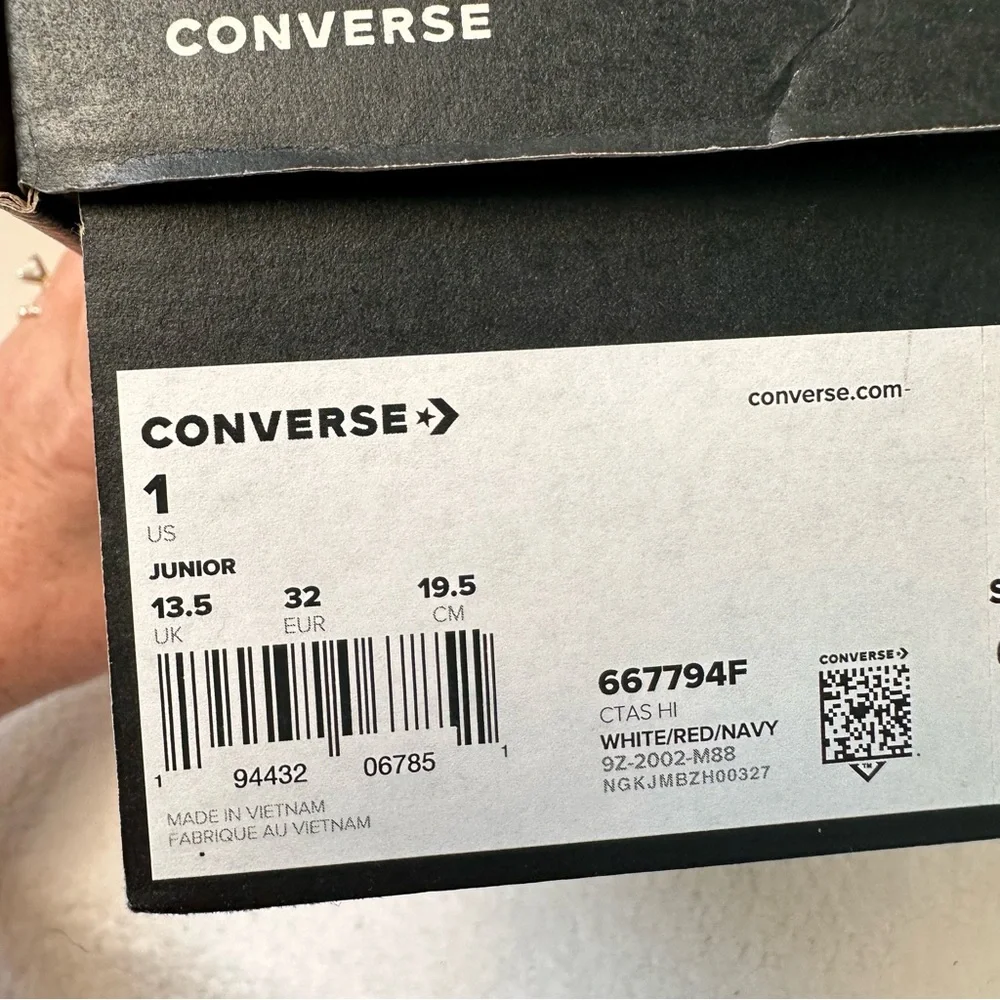Converse Kids Red, White, and Blue High-Top Sneakers